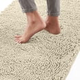 thumbnail image 1 of Bath Rug 24x17, Thick Soft Absorbent Chenille, Rubber Backing Quick Dry Microfiber Mats, Machine Washable Rugs for Shower Floor, Bathroom Runner Bathmat Accessories Decor, Sand, 1 of 6