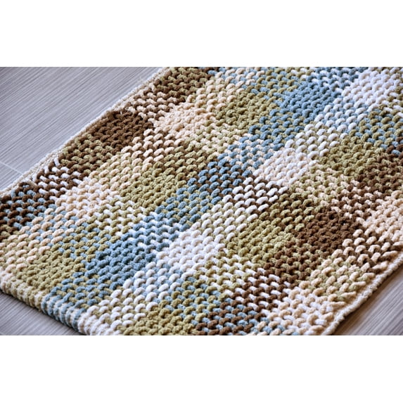 Bath Rug 2x3 ft Area Rug Brown Bath Rug Doormat Living Room Bedroom Entry Way Floor Mat Bathroom Door Mat (21''x 36'') Soft Rug by MystiqueDecors