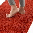 thumbnail image 1 of Bath Rug 30x20, Thick Soft Absorbent Chenille, Rubber Backing Quick Dry Microfiber Mats, Machine Washable Rugs for Shower Floor, Bathroom Runner Bathmat Accessories Decor, Sunset Orange, 1 of 6