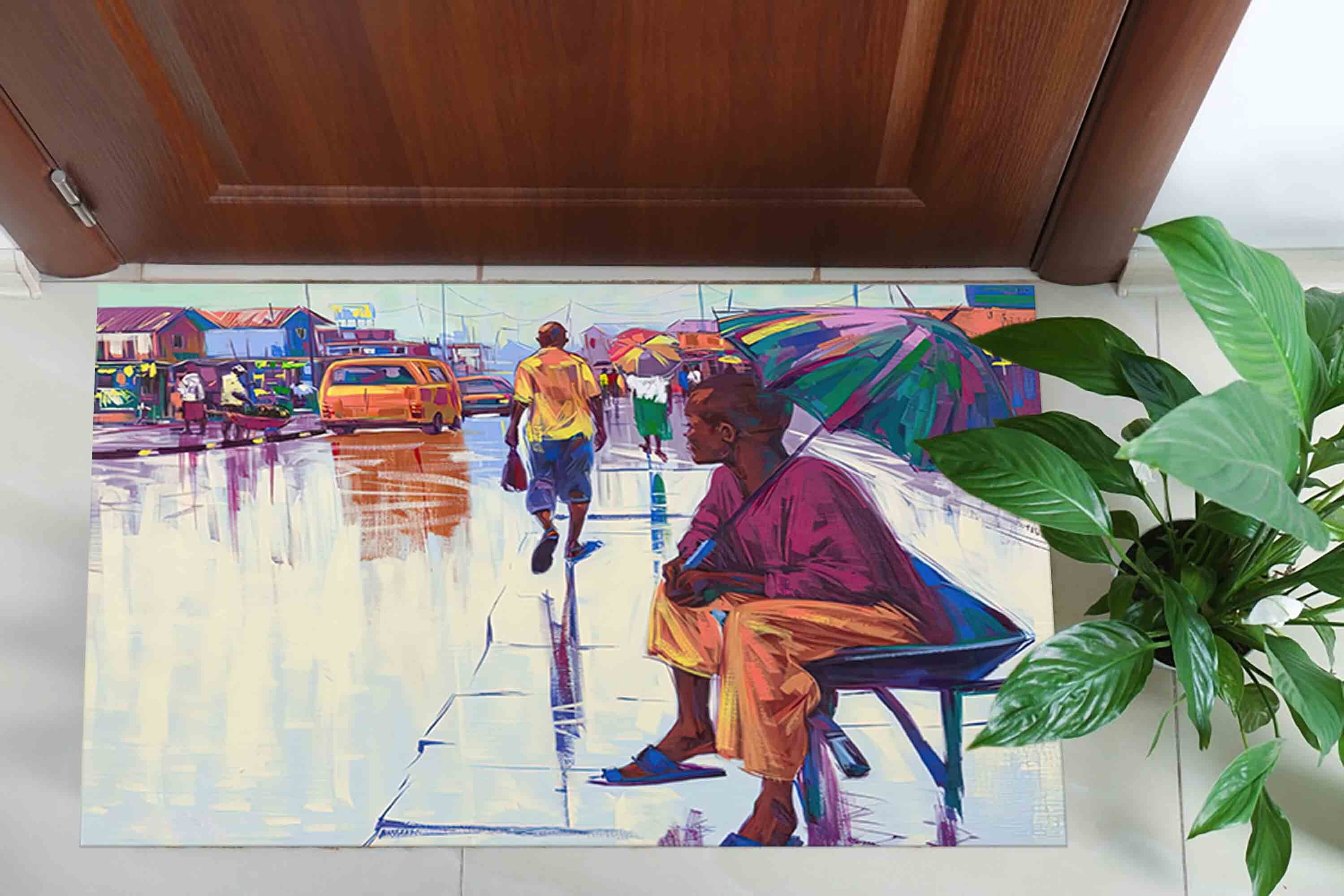 Bath Rug, Abstract Rug, Bathroom Rug, Large Rug, Rainy Day Rugs ...