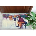 thumbnail image 1 of Bath Rug, Abstract Rug, Bathroom Rug, Large Rug, Rainy Day Rugs, African Street View Rug, African Woman With Umbrella Rug, Printed Rugs, 3.3'x9.2' - 100x280 cm, 1 of 8