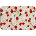 thumbnail image 1 of Bath Rug Area Rugs Mat Tub Rugs Floor Bathroom ﻿Cute Roses Card Key Clock Beige Wonderland Doormat Non-Slip Absorbent Decor Memory Foam Soft 30×18 Inches, 1 of 5