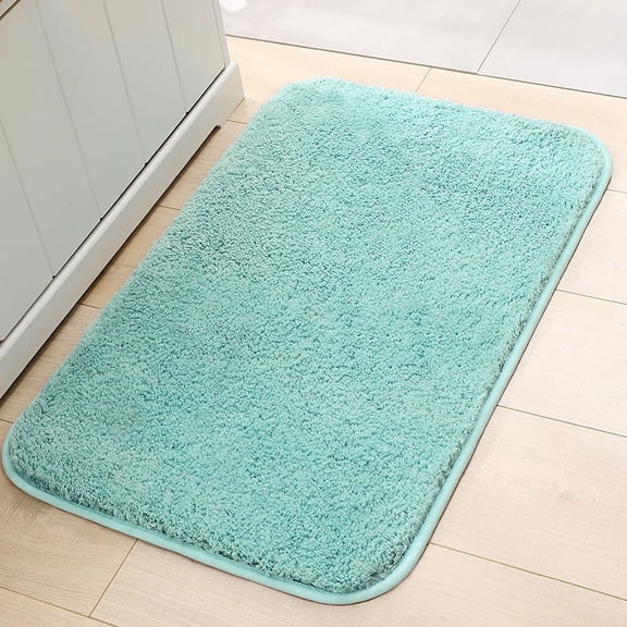 Bath Rug, Bathroom Mat Anti-Skid Non Slip Soft Fuzzy Warm Extra Thick Plush Absorbent for Bathroom, Kitchen, Pool Floor, 4 Sizes Available (Mint Green, 40x60 cm)