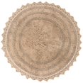 thumbnail image 1 of Bath Rug-Cotton-Sand Beige--1-Pcs-D-24" +3" Lace, 1 of 5