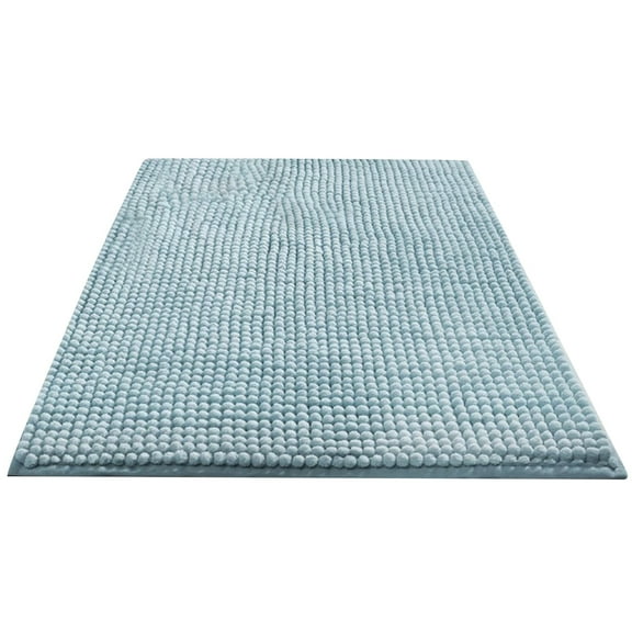Bath Rug Mat, Thick Soft Absorbent Chenille, Quick Dry Microfiber Mats, Rubber Backing Washable Shower Floor Rugs,Bathroom Bathmat Home Decor Accessories(S,Blue)