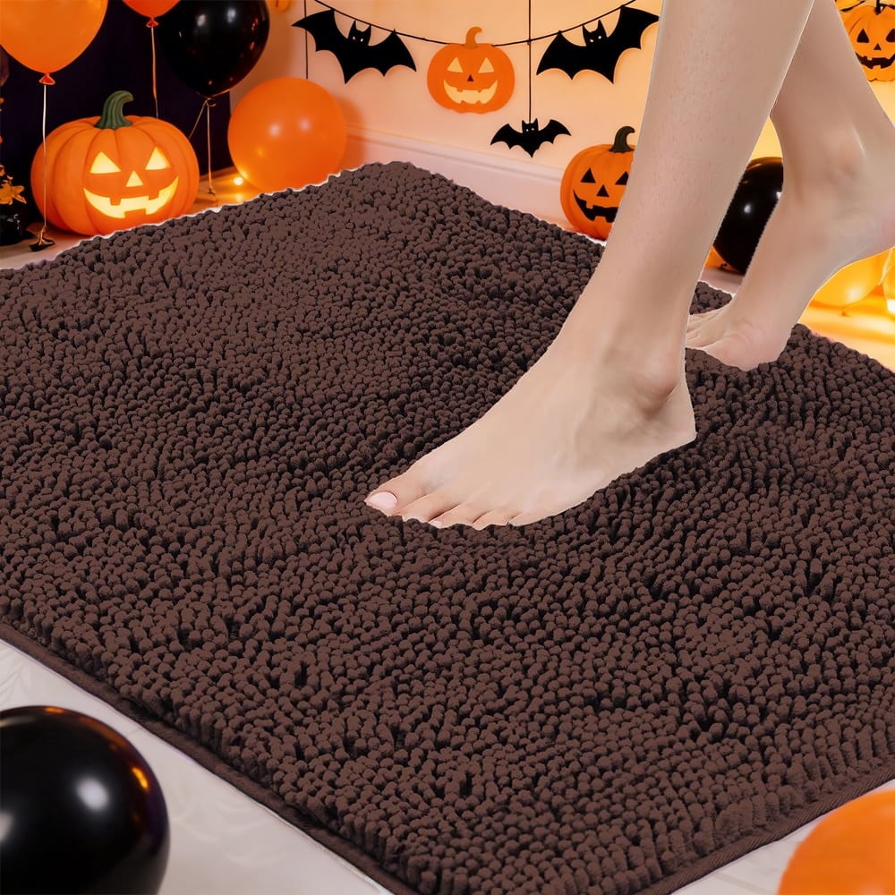 Bath Rug Mat, Thick Soft Absorbent Chenille, Quick Dry Microfiber Mats ...