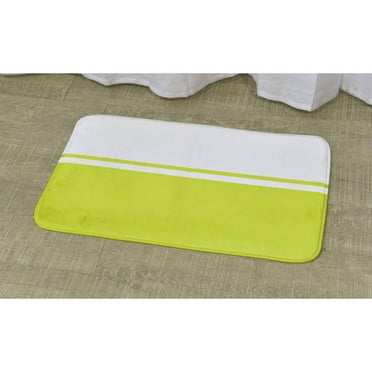 Bath Rug Memory Foam Mat Bi Color Print Green 30"L x 18"W