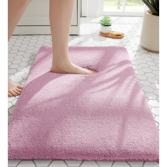 Bath Rug Pink 2' x 3' (36x24) Memory Foam Bathroom Floor Mat