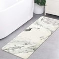 thumbnail image 1 of Bath Rug Runner 20x59 inch Beige Marble Velvet Bath Mat Non-Slip Modern Long Bathroom Rug Soft Luxury Microfiber Machine-Washable Floor Rug Carpet for Tub Shower, 1 of 1