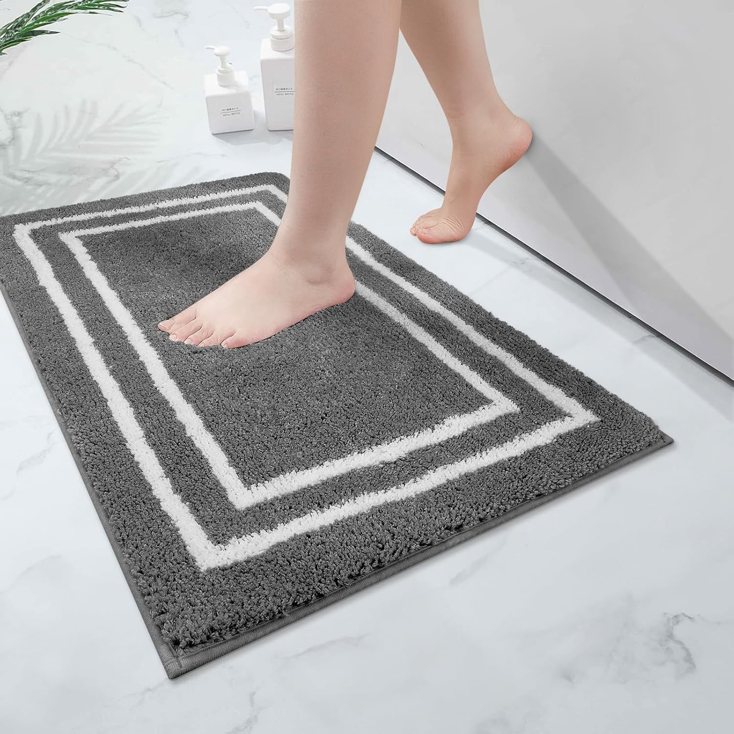 Bath Rug Runner, Water Absorbent Extra Long Bathroom Rug, Non Slip ...