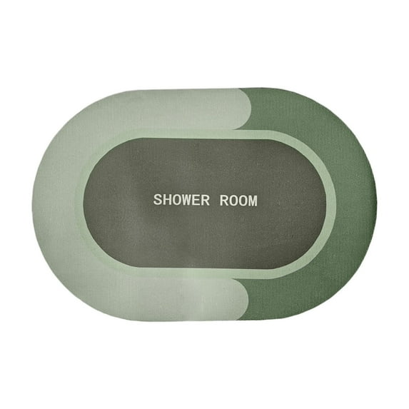 Bath Rug Super Absorbent Quick Dry Non Slip Backing Washable Bathroom Floor Mats Shower Rug Bathtub Mat Machine Washable Thin Water Absorbing Indoor Rug(Green)