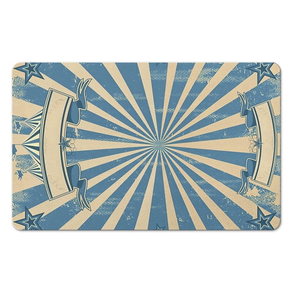 Bath Rug with Vintage Sun Print: Non-Slip, Soft & Cute Design, Machine Washable, 20x32 inch