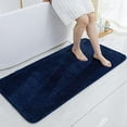 thumbnail image 1 of Bath Rugs for Bathroom Extra Thick- Anti-Slip Bath Mats Soft Plush Yarn Shaggy 100% Strong Mirco Polyeste Mat Living Room Bedroom Mat Floor Water Absorbent(Navy,24x48 - Inches), 1 of 7