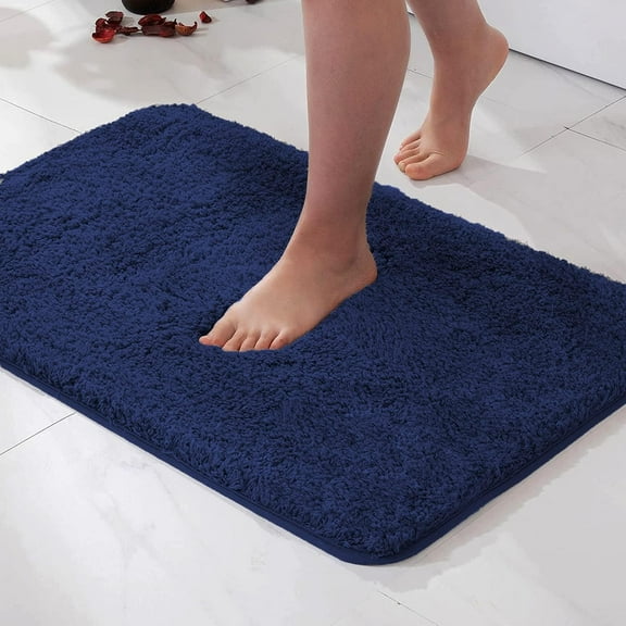 Bath Rugs for Bathroom Extra Thick - Anti-Slip Bath Mats Soft Plush Yarn Shaggy Strong Mirco Polyeste Mat Living Room Bedroom Mat Floor Water Absorbent