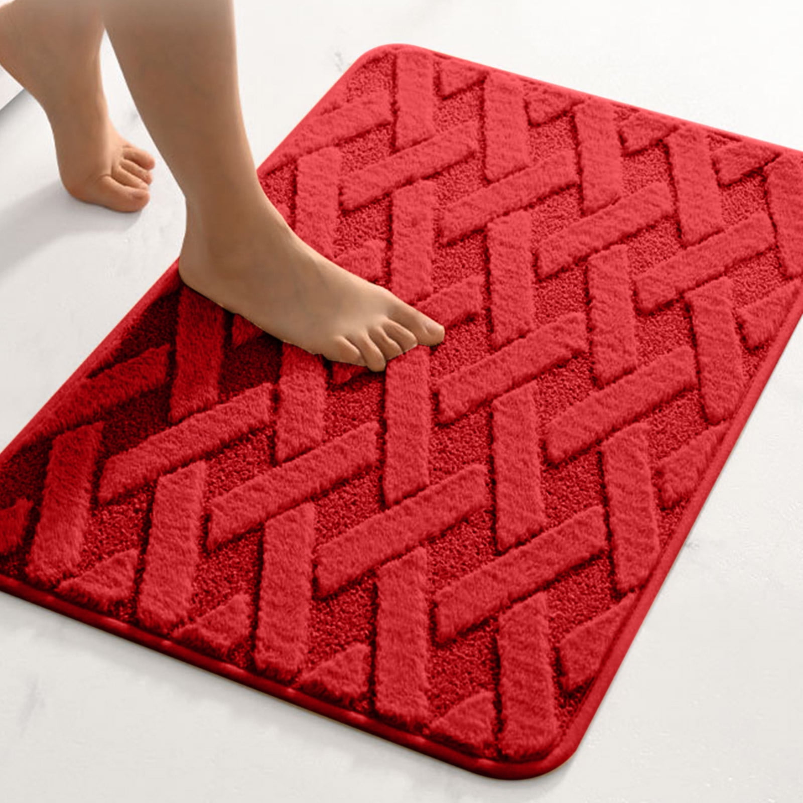 Bath Rugs,Bathroom Mat,Absorbent Door Rug,Machine Washable,Lightweight ...