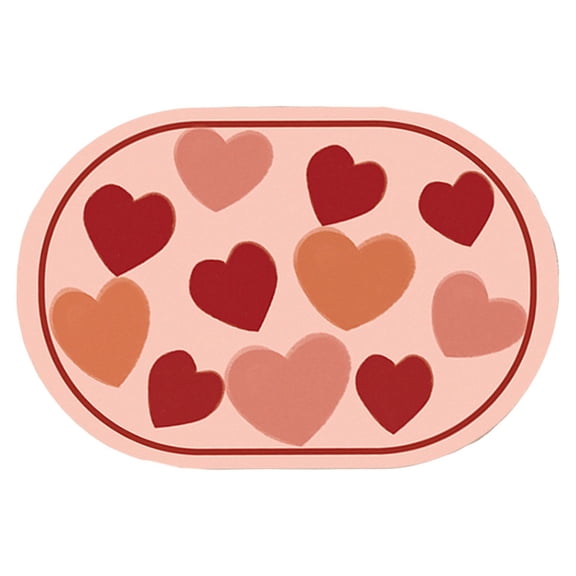 Bath Rugs Clearance Sale, Hwkond Valentine's Day Door Mat - Front Door Mat - Bath Rug Super Absorbent Quick Dry - Rubber Backing Non Slip Washable Bathroom Floor Mats - Red 16x24 IN,Red,16x24in