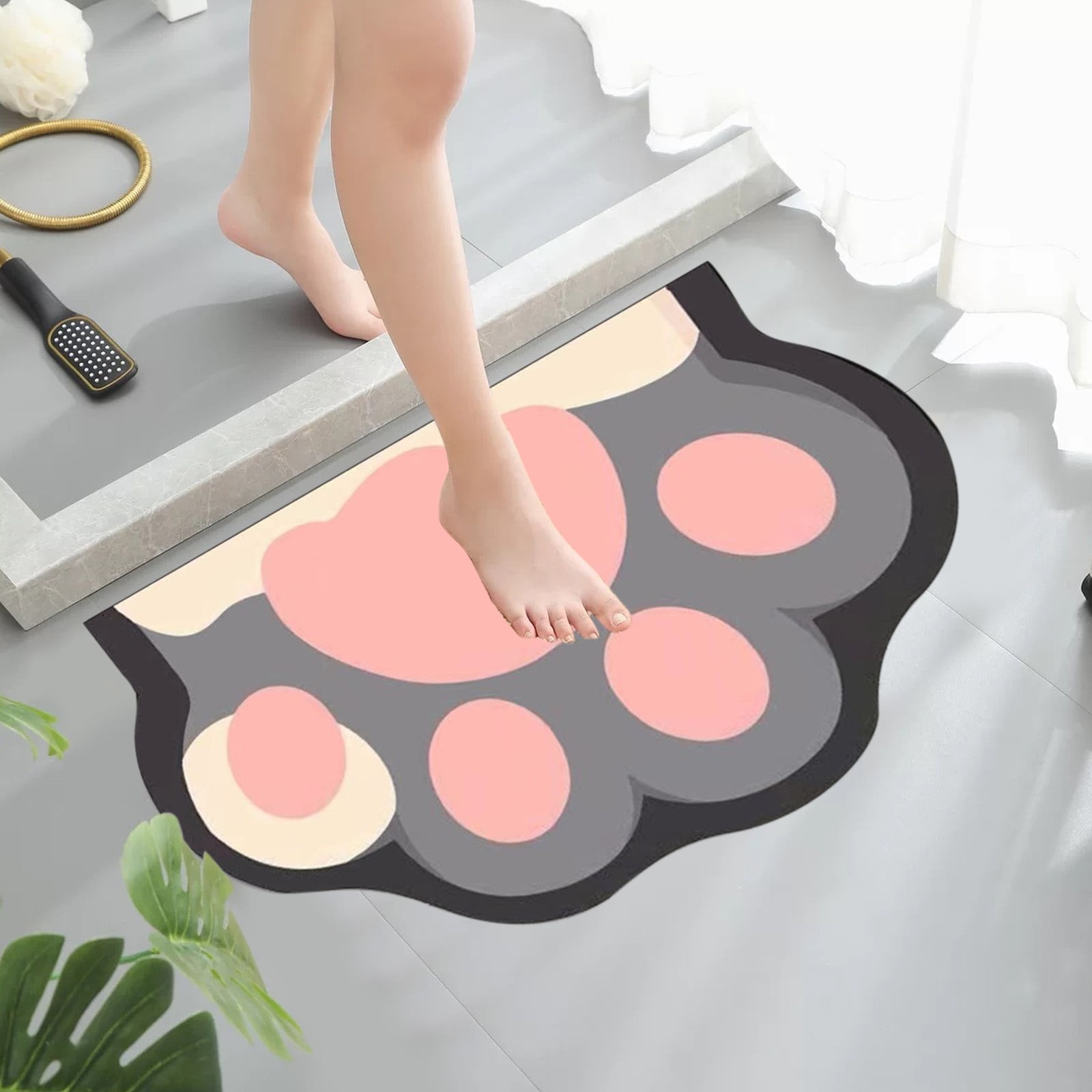 Bath Rugs, Diatom Mud Bathroom Absorbent Floor Mat Quickly Absorbs