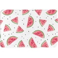 thumbnail image 1 of Bath Rugs Hand Drawn Red Watermelons Door Mat Outdoor Summer Fruits Creative Painting Doo Non Slip Absorbent Bathroom Rug Carpet for Home Entrance Kitchen Gift for Women Men 18x30 Inch, 1 of 4