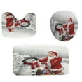 thumbnail image 1 of Bath Rugs Set Soft Non-Slip Absorbent Bathroom Floor Mats Christmas Decor Machine Washable 3Pcs, 1 of 5