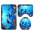 thumbnail image 1 of Bath Rugs Soft Non-Slip Absorbent Printing Bathroom Mats 3 Pcs Set Machine Washable, 1 of 4