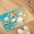 thumbnail image 1 of Bath Rugs Sponge Foam Absorbent Soft for Bathroom and Kitchen (30 x17 inches), Flannel Mat Non Slip Bright 3D Print for Bedside and Living Room(Scallop Starfish), 1 of 6
