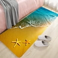 thumbnail image 1 of Bath Rugs Sponge Foam Absorbent Soft for Bathroom and Kitchen (47x18 inches), Flannel Mat Non Slip Bright 3D Print for Bedside and Living Room(Starfish Beach), 1 of 6