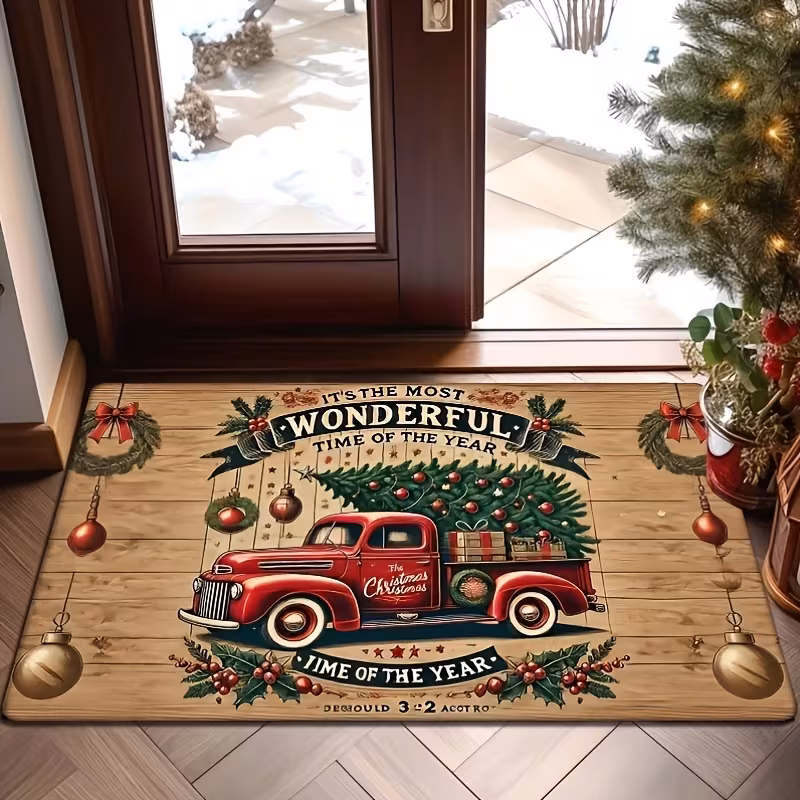 Bath Rugs Sponge Foam Absorbent Soft for Bathroom and Kitchen 47x18 inches,Flannel Mat Non Slip Bright 3D Print for Bedside and Living Room