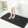 thumbnail image 1 of Bath Rugs for Bathroom Non Slip, Microfiber Washable Black Large Bathroom Mat, Absorbent Shaggy Shower Floor Mat, Bath Rug Runner 24"X47", 1 of 2