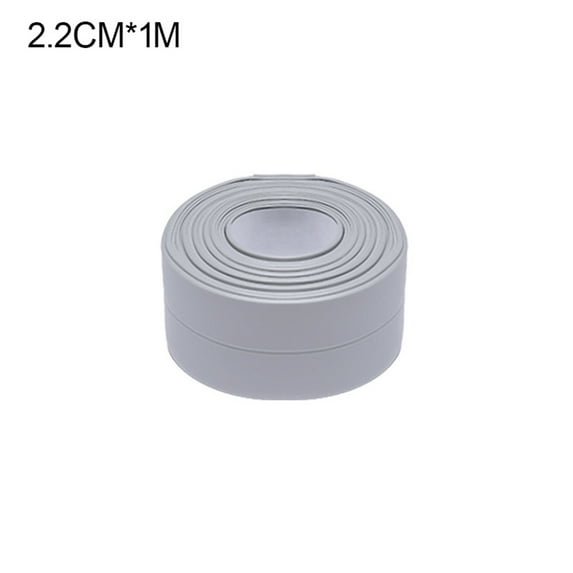 Bath Sealant Waterproof Strip Self Adhesive Caulk Strip Sealant Tape Mildew Resistant Adhesive Seal Toilet Corner Line Sticker for Bathtub Kitchen Toilet Wall Floor(grey+2.2cm*1m)