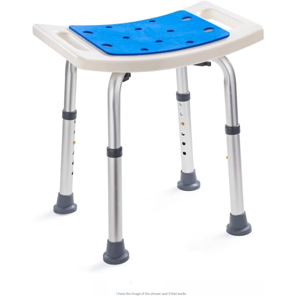 Dr Kay’s Adjustable Bath Seat with Cushion, Portable Shower Chair Stool for the Elderly and Disabled