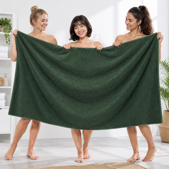 Bath Sheet 40x80 In Fiber Oversized Towel Olive