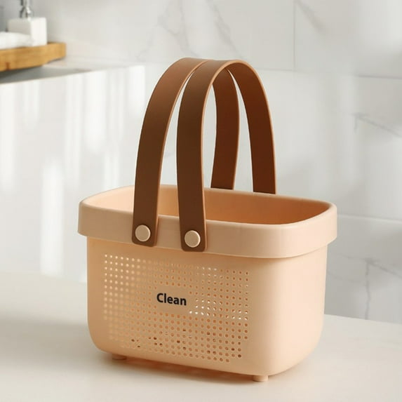 Bath Shower Basket, Portable Storage Puff Shower Caddy, ABS Material, Multifunctional Organization, Clear Labeling, Easy to Clean, With Portable Carrying Handle, Colorful