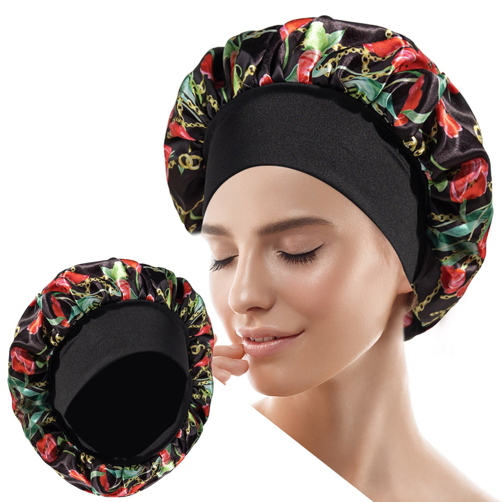 Bath Shower Caps For Women Reusable Waterproof Women Shower Caps