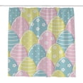 thumbnail image 1 of Bath Shower Curtain Liners 66"x72", Happy Easter Eggs Fish SkinPolyester Waterproof with 12 Curtain Hooks Bathroom Accessories Decoration, 1 of 6