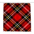 thumbnail image 1 of Bath Shower Curtain Liners 66"x72", Red Black Tartan PlaidPolyester Waterproof with 12 Curtain Hooks Bathroom Accessories Decoration, 1 of 6