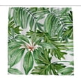 thumbnail image 1 of Bath Shower Curtain Liners 66"x72", Summer Tropical LeavesPolyester Waterproof with 12 Curtain Hooks Bathroom Accessories Decoration, 1 of 6