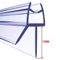 thumbnail image 1 of Bath Shower Door Seal Strip 100cm (2x50cm) Transparent PVC Glass Screen Seal for 4-6mm Shower Doors Windproof Water Retaining Easy Install No Glue Needed, 1 of 3