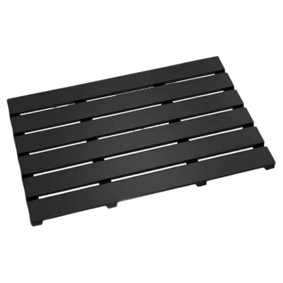 Bath Shower Floor Mat Bamboo Bathmat Waterproof Smooth Wooden Texture for Indoor Outdoor Settings