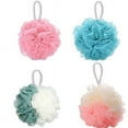 thumbnail image 1 of Bath Shower Loofah, Large Exfoliating Bath Sponge, 4Pcs Mesh Sponge for Men & Women, Pouf Body Scrubber, 1 of 5