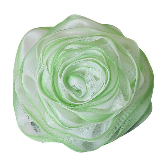 Bath Shower Loofah Sponge Pouf Exfoliating Body Wash Scrubber, Flower Mesh Pouf Shower Ball Bath Sponge for Women and Men