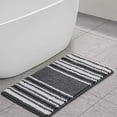 thumbnail image 1 of Bath Shower Mat Bath Mat Bath Rugs Washable Bathroom Rug Non Slip Bath Rug Shower Rugs Che Nille, Dark Grey C, 1 of 6