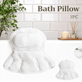 thumbnail image 1 of Bath and Shower Pillow with 4D Ergonomic Contour, Head Neck Shoulder Support, Quick Dry Breathable Mesh, Strong Suction, Versatile Waterproof Bathtub Cushion, 1 of 11
