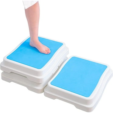 Bath Shower Step,Stackable Bathtub Non Slip Safety Step Stool, Indoor/Outdoor Handicap Wideing Hands Free Platform Medical Portable Stack-Able, for High Beds, Kitchens,Bathroom