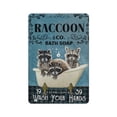 thumbnail image 1 of Bath Soap Established Wash Your Hands tin sign, Funny Raccoon tin sign, Raccoon Bathroom Wall Art,Retro style, farmhouse decoration, home, bar, restaurant, garage, tin sign 8 x 12 inches, 1 of 4