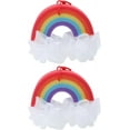 Bath Sponge 2Pcs Rainbow Bath Shower Sponges Pouf Loofah Exfoliating