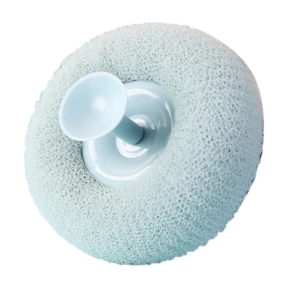 Bath Sponge Cleaning Brush, 1 Pc Bath Loofah Sponge, Body Sponge with Suction Cup, Massage Bath Sponge Balls, Super Soft Exfoliating Bath Sponge Cleaning Massage Bath Ball, 4.72x4.72 Inch, Light Blue