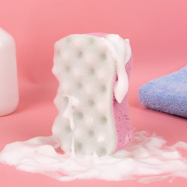 Bath Sponge for Shower and Bath with Abundant Foam Gentle Exfoliating Body Scrub for Sensitive Skin and Easy Cleaning for Daily Use and Family Bath Time Topliu
