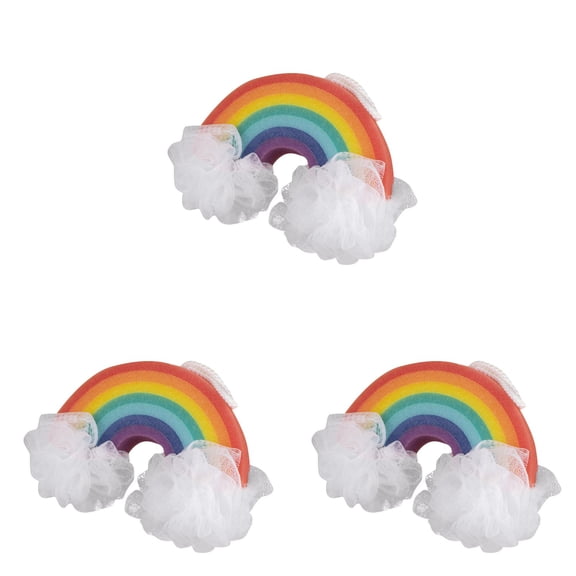 Bath Sponge Sponges Shower Baby Rainbow Infant Kids Newborn Cloads Body Cleaner Loofah Mesh Natural