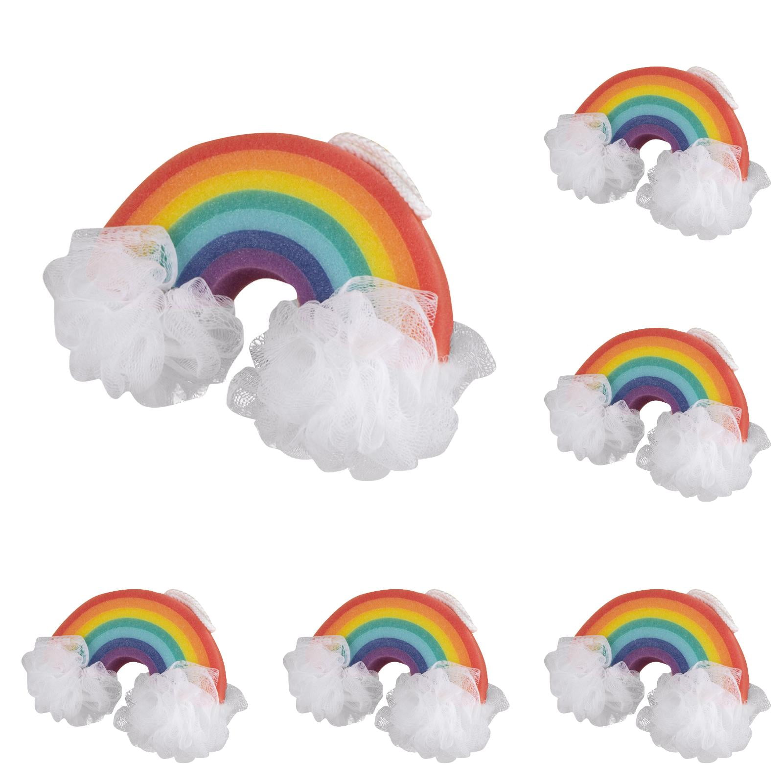Bath Sponge Sponges Shower Baby Rainbow Kids Cloads Body Cleaner Loofah
