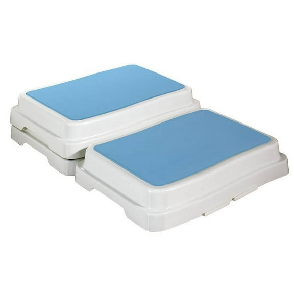 Bath Step - 4-Inch Height Boost, Extra-Large Platform (19.75" x 16"), Non-Slip Rubberized Feet, Supports up to 418 lbs. - Stackable Design for Customizable Height